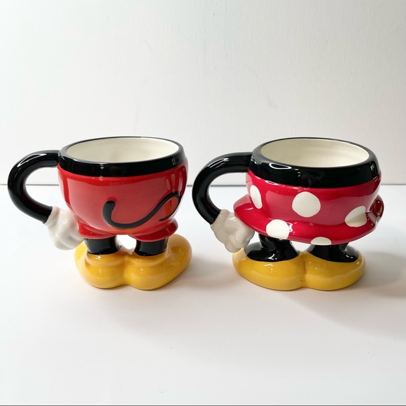 Disney Figural Mugs Mickey Minnie Mouse Coffee Cup Set - Picture 2 of 10